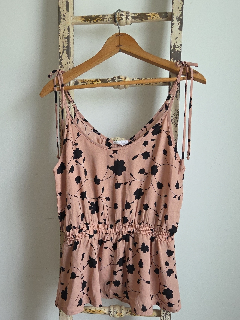 Sienna Sky Pink Floral Tie-Shoulder Tank Top
